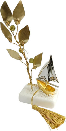 Kalliopi Silver Boat Made of Stone