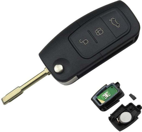Kompatible Autoschlüssel Schutzhülle Für Ford Focus Fiesta Mondeo 4d60 433mhz Fo21 3 Tasten