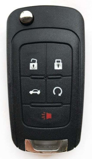 Husă Pentru Chei Auto Compatibilă Opel Chevrolet Vauxhall Spark Cruise Corsa Astra Insignia Zafira 5 Butoane