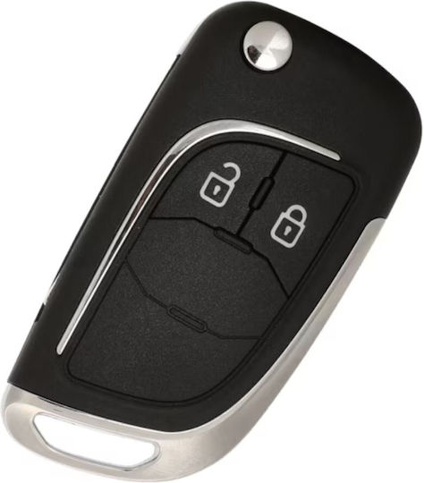 Husă Pliabilă Pentru Chei Auto Opel Vauxhall Chevrolet 2 Butoane Elemente Cromate
