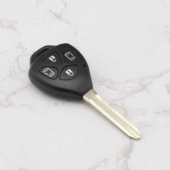 Car Key Case 4 Buttons Compatible Toyota Corolla Camry Alphard
