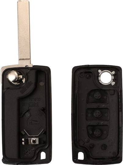 Husă Pentru Chei Auto Compatibilă Peugeot Citroen 207 307 407 C2 C3 C4 C5 C6 C8 3 Butoane Va2 Ce0536