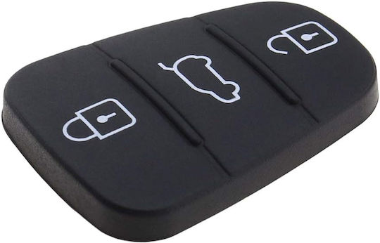 Membrană Cauciucată Butoane 3 Chei Auto – Compatibil Hyundai I10 I20 I30 Ix35 Ix45 Elantra Tucson Santa Fe Veloster Solaris – Piesă de Schimb Telecomandă Cheie