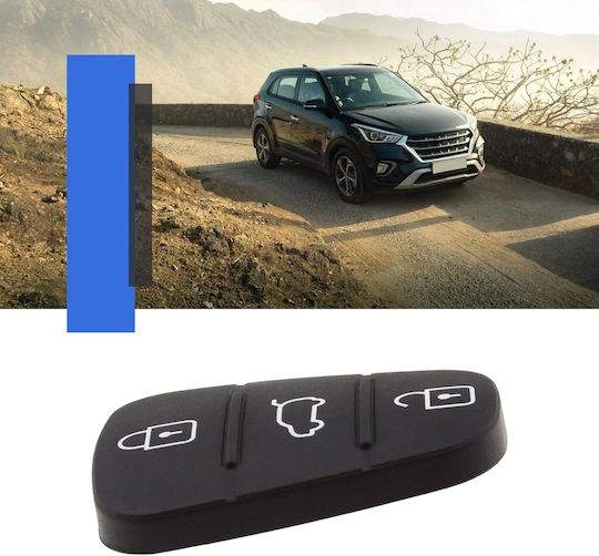 Membrană Cauciucată Butoane 3 Chei Auto – Compatibil Hyundai I10 I20 I30 Ix35 Ix45 Elantra Tucson Santa Fe Veloster Solaris – Piesă de Schimb Telecomandă Cheie