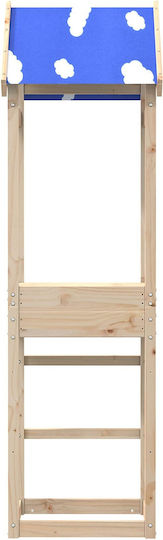 vidaXL Holzturm mit Kletterfläche 52.5x46.5x195cm. Braun