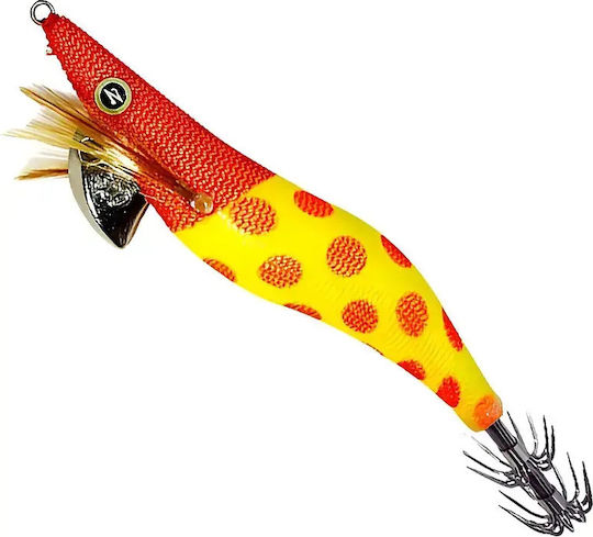 Rizor Squid Jigs Fluorescent Red-yellow Head #01
