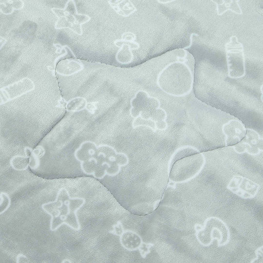 Payer Κουβέρτα Κούνιας Comforter Nube Γκρι 110x140εκ.