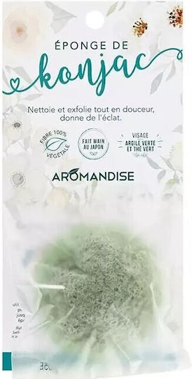 Natürlich Konjac Schwamm Grüner Ton Grüntee Aromandise