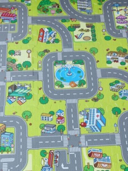Interactive Eva Floor Puzzle with Roads 9 Pieces