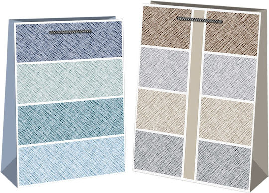 Justnote Papier Tasche für Geschenke Blau 14x6x11cm. 12Stück
