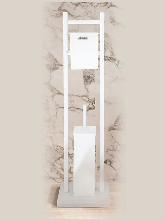 Inter Ceramic Metallic Toilet Brush White