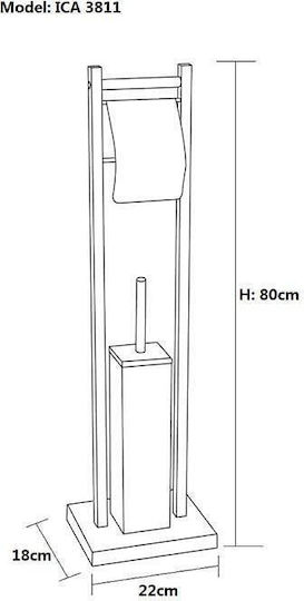 Inter Ceramic Metallic Toilet Brush White