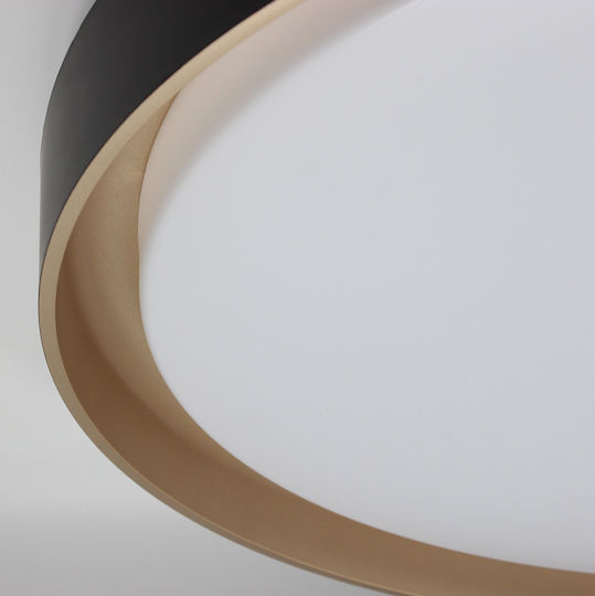 Keskor Deckenleuchte 50cm Schwarz mit Integrierter LED