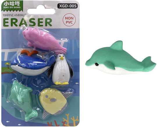 Justnote Eraser for Pencil and Pen 5pcs Blue