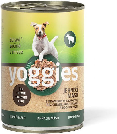 Conservă Monoproteică Pentru Câini Miel Cartofi Și Morcov Yoggies 200 G