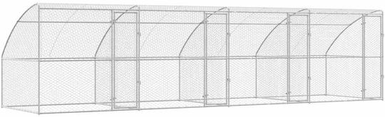 vidaXL Πάρκο Σκύλου 800x200x200εκ. Ασημί