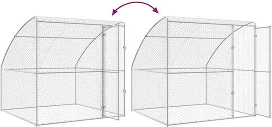 vidaXL Πάρκο Σκύλου 800x200x200εκ. Ασημί