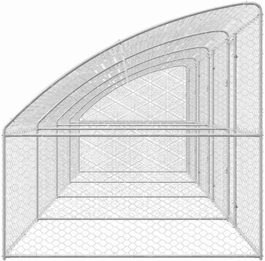 vidaXL Πάρκο Σκύλου 800x200x200εκ. Ασημί