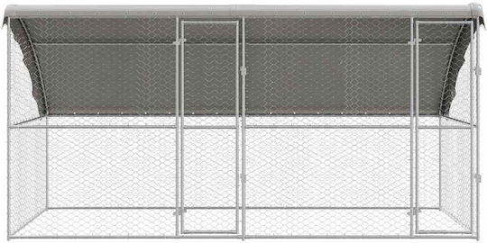 vidaXL Συρμάτινο Κλουβί Σκύλου Ασημί 400x200x200cm