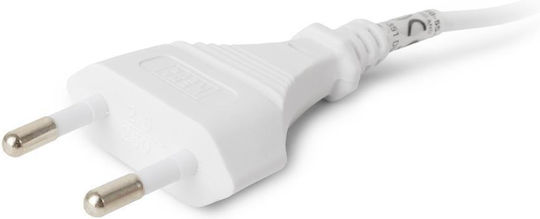 Entac Rewireable Netzkabel 2g0.75 Schalter On Off Weiß 1m