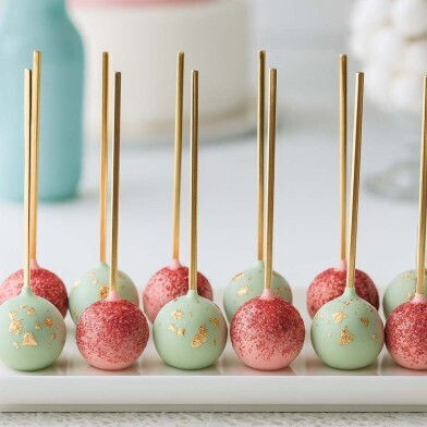 Lange Sticks Gold Spiegel Cake Pops 20 Stück 20cm