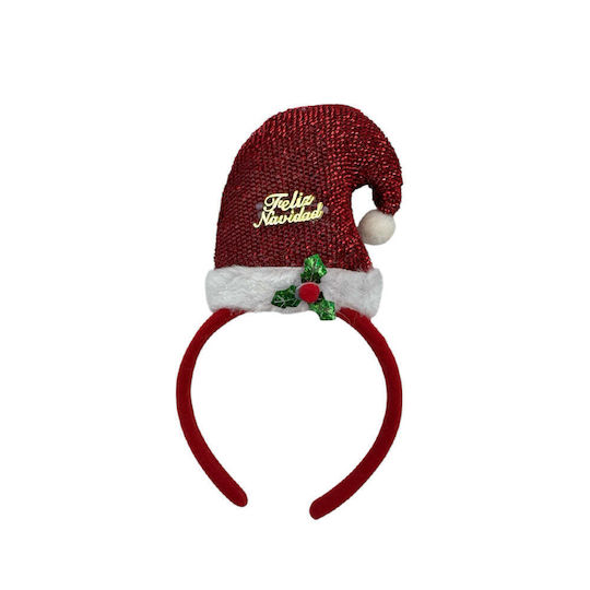 Weihnachtsmann Stirnband Rote Mütze 20 cm