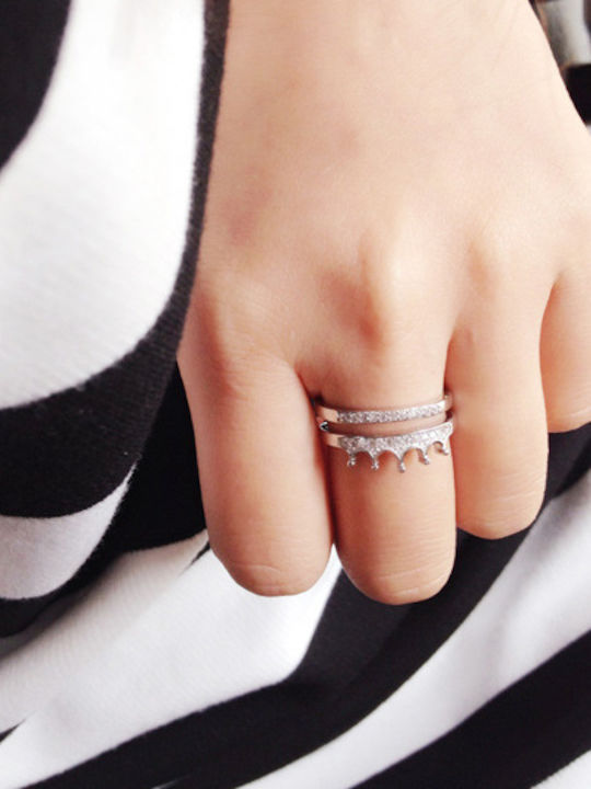 Damen Ring mit Zirkonia aus Silber