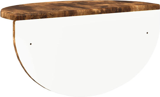 Wall Bedside Tables Wooden Brown 2 Pieces 38x19x19cm