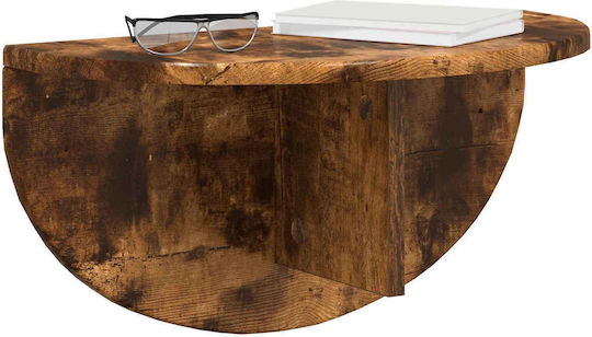 Wall Bedside Tables Wooden Brown 2 Pieces 38x19x19cm
