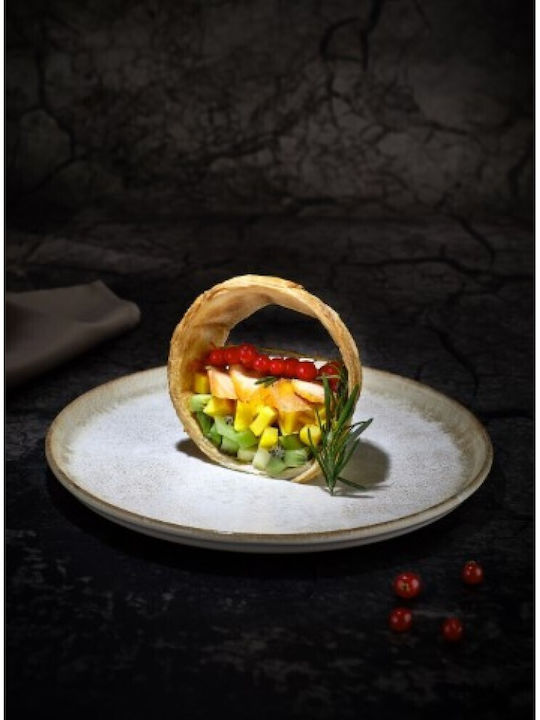 By Bone Ambience Plate Shallow made of Porcelain Yellow with Diameter 21cm