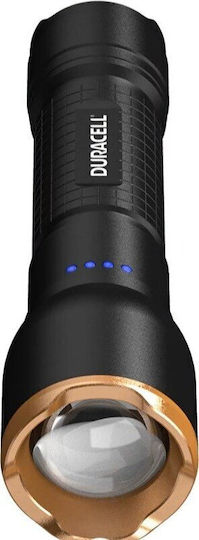 Duracell Rechargeable LED Flashlight IP54 with Maximum Brightness 100lm