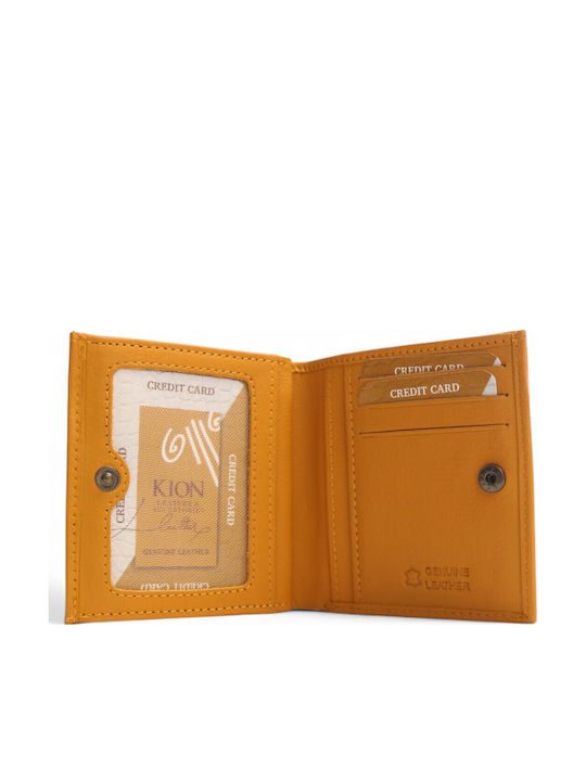 Small Leather Women's Wallet Classic Yellow