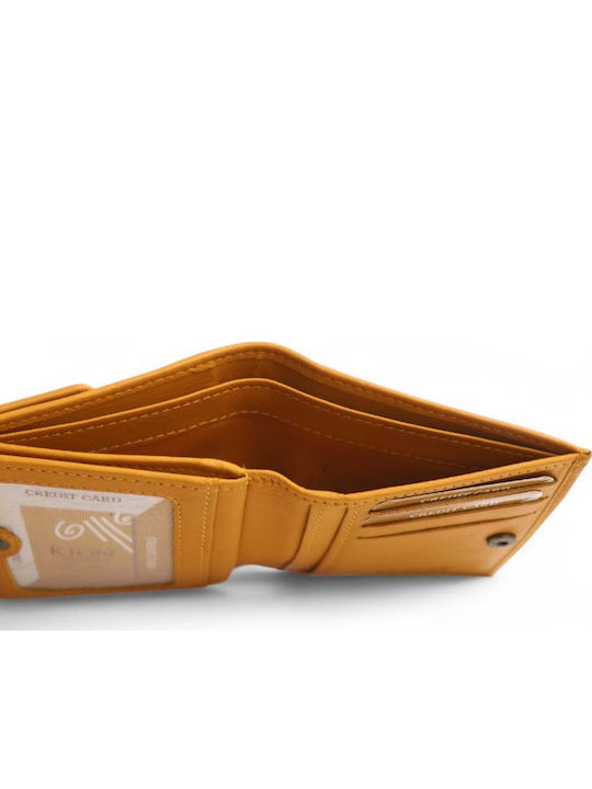 Small Leather Women's Wallet Classic Yellow