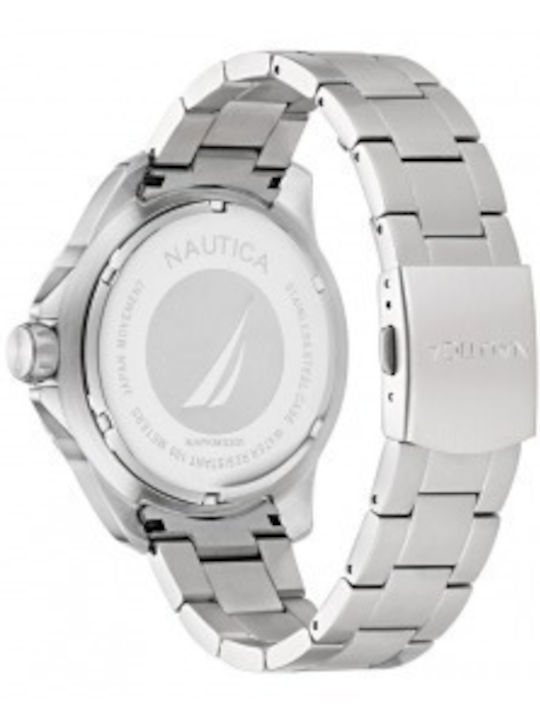 Nautica Γυναικείο Ρολόι 46mm Μπαταρίας με Μαύρο Μεταλλικό Μπρασελέ