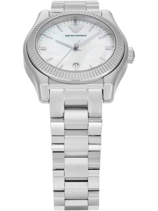 Emporio Armani Ρολόι Μπαταρίας με Μεταλλικό Μπρασελέ Emporio Armani Ρολόι Μπαταρίας με Μεταλλικό Μπρασελέ