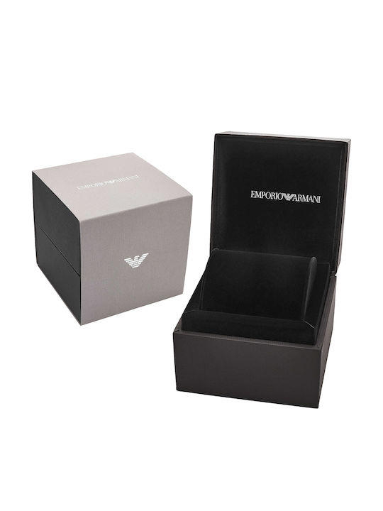 Emporio Armani Γυναικείο Ρολόι Μπαταρίας με Ασημί Μεταλλικό Μπρασελέ