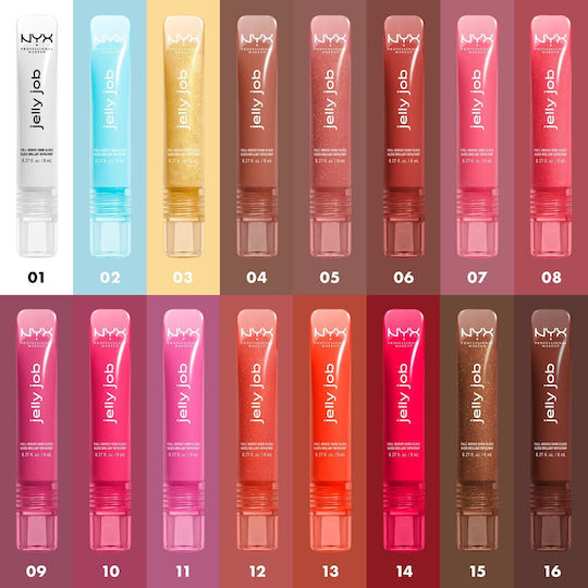 NYX Professional Makeup Jelly Job Lip Gloss 08 Jelly Kiss'd 7.5ml