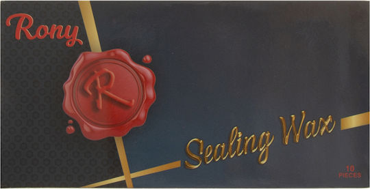 Set Of 10 Red Sealing Wax Sticks Rony S-wax-10