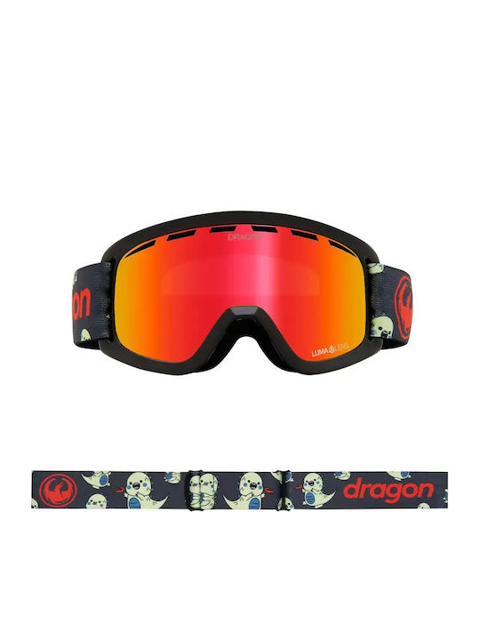 Dragon Alliance Μάσκα Σκι & Snowboard Παιδική Μαύρη με Φακό σε Μαύρο Χρώμα