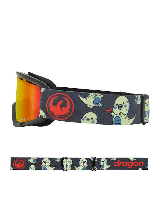 Dragon Alliance Μάσκα Σκι & Snowboard Παιδική Μαύρη με Φακό σε Μαύρο Χρώμα