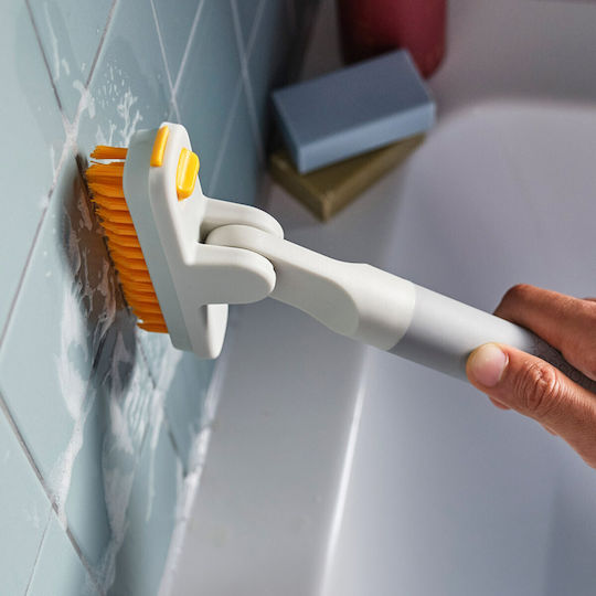 Почистваща Четка За Плочки Joseph Joseph Cleantech 6500022 31 См С Отвор За Закачане Сива Жълта