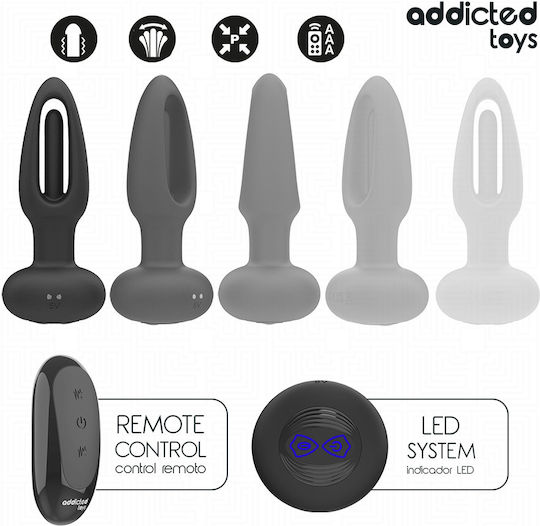 Addicted Toys Πρωκτική Σφήνα με Δυνατότητα Ασύρματης Λειτουργίας και Δόνηση