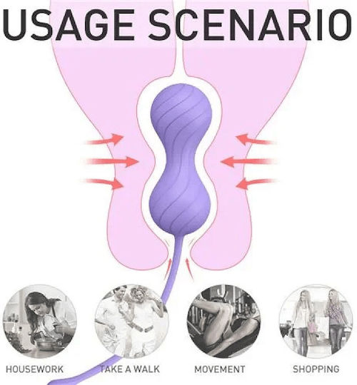 Smd Elysia Bleu Silicone Kegel Training Balls Κολπικές Μπάλες Εκγύμνασης Σιλικόνη Σετ 3 Blue