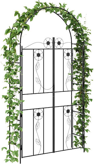 Gartenbogen aus Metall in Schwarz Farbe 115x37x226cm