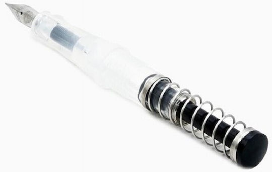 Twsbi Go Spring Load Mechanism Calligraphy Pen Extra Fine Transparent with Red Ink