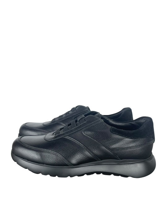 Leder Herren Freizeitschuhe Anatomisch Schwarz