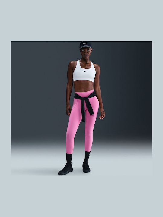 Dri-Fit Swoosh Women's Sports Bra without Padding White / Black