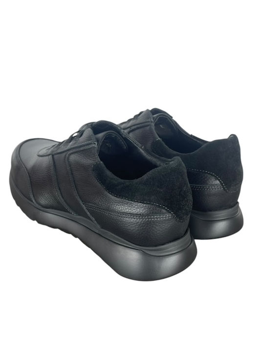 Leder Herren Freizeitschuhe Anatomisch Schwarz