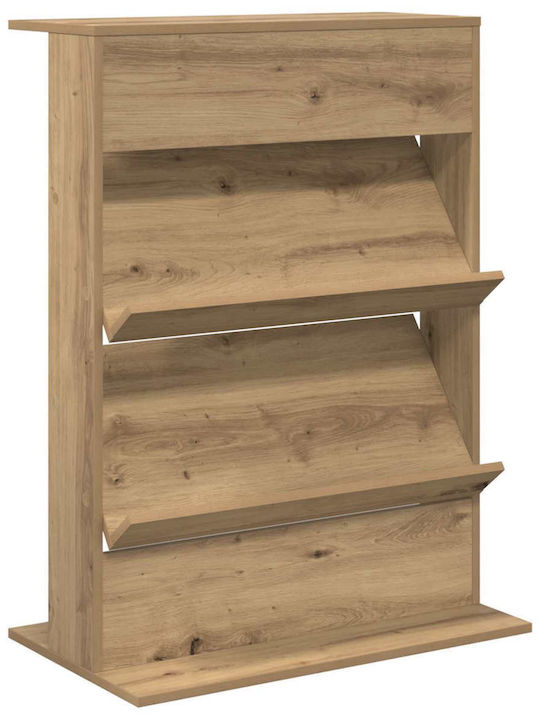 vidaXL PU Magazine Rack Brown 70x41x96cm