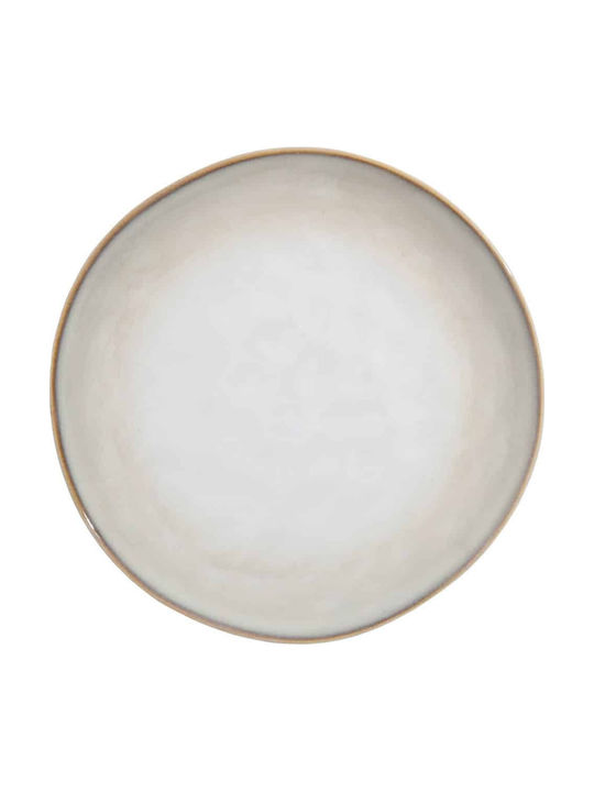 Estia Vignette Stoneware Πιάτο Ρηχό Κεραμικό Λευκό με Διάμετρο 27cm
